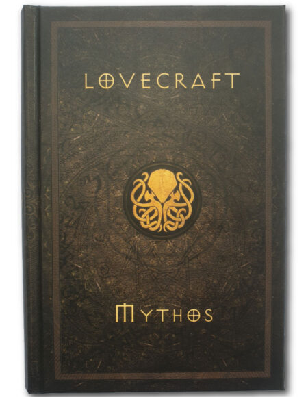 Book cover of 'Mythos' by H.P. Lovecraft, showcasing a cosmic and mysterious design.